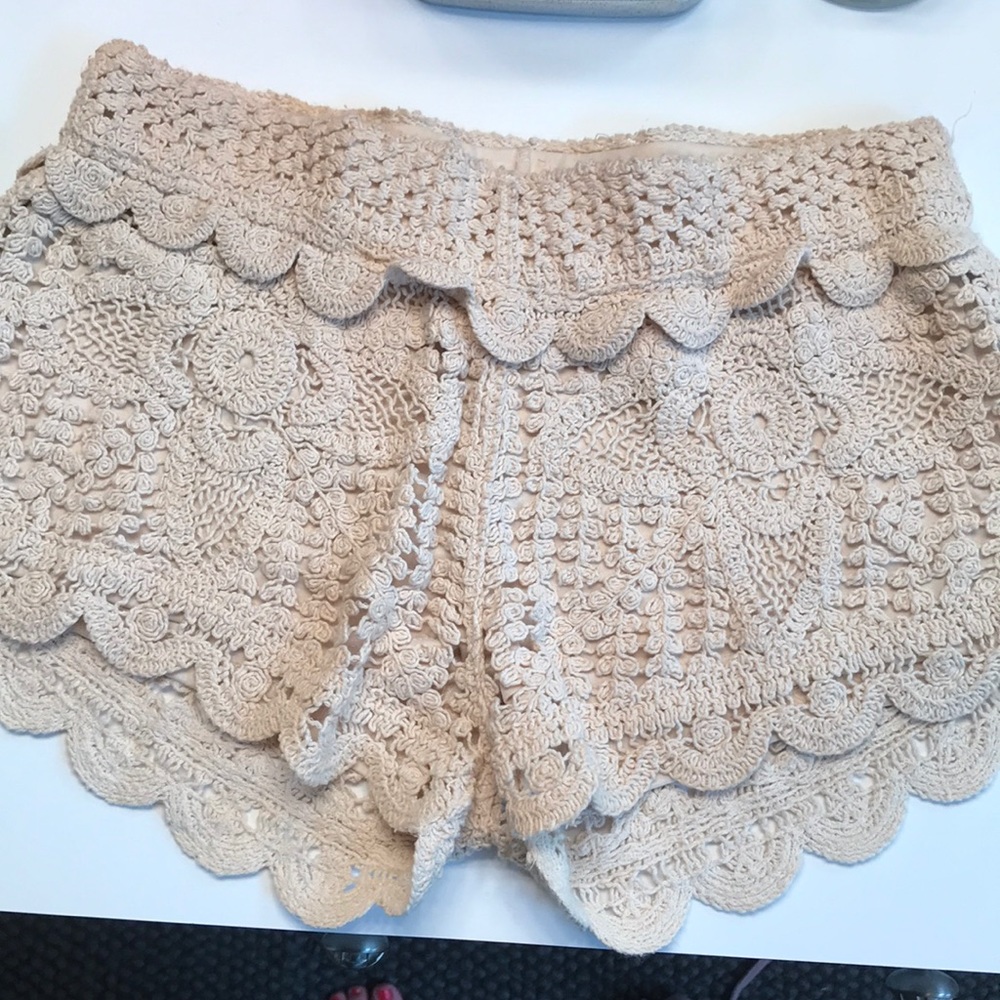 crochet beach shorts